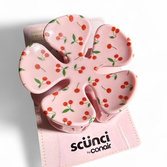 Conair Accessories - Scünci by conair Cherry print hair claw clips
